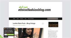 Desktop Screenshot of ethicalfashionblog.com